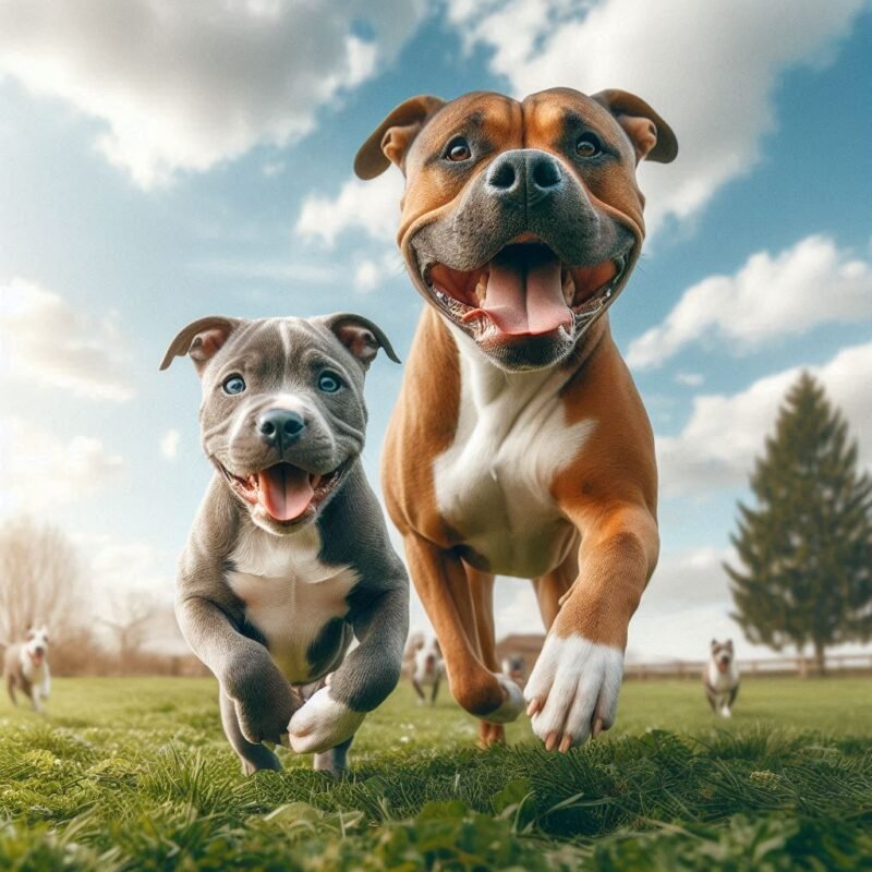 American Staffordshire Terrier e Pitbull pequeno